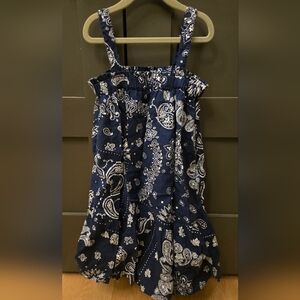 GAP Kids Navy Blue Paisley Dress
